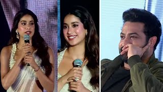 Actress Janhvi Kapoor Cute Tamil Speech  Devara  Part 1 Press Meet  NTR  Manastars [upl. by Lirret]