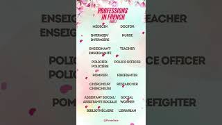 Basic French Professions You Need to Know  Master French Vocabulary french французский shorts [upl. by Jeaz836]