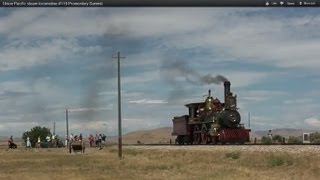 Union Pacific steam locomotive 119 Promontory Summit Golden Spike [upl. by Natka272]