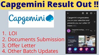 Capgemini Results Out  All Batch Results  Capgemini Recruitment 2022Capgemini Exceller  Superset [upl. by Powder]