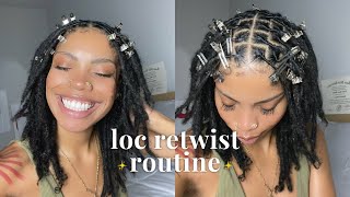 ♡ LOC RETWIST USING ALOE VERA GEL  palm rolling method  therealcholey [upl. by Necaj418]