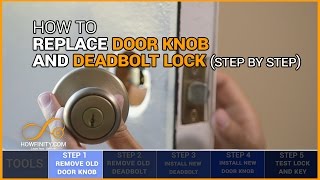 How to Replace a Door Knob and Deadbolt Lock Step By Step [upl. by Llennor554]