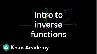 Introduction to function inverses  Functions and their graphs  Algebra II  Khan Academy [upl. by Farhi]