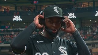 Luis Robert Jr Postgame Interview after His 2 Homer Game vs Astros [upl. by Nollid]