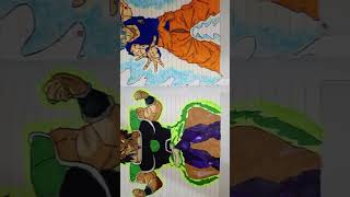 Ssj blue Goku and wrathful broly drawing gokublue broly [upl. by Flan345]