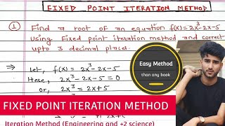 Fixed Point Iteration Method  Iteration method  Iteration method in Hindi  Numerical Method [upl. by Weber]