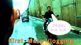 quotFirst Moto Vlogging in Rain 🌧️ Barish mein crazy Ridequot [upl. by Matthiew]