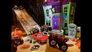 Halloween 2018 MEGA Movie  Hot Wheels Monster Truck Racing [upl. by Nostets656]