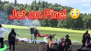 Weston Park Model Airshow Rc flying Jet caught fire😳 [upl. by Raseac678]