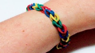 How to make a rubber band bracelet in just 5 minutes without the rainbow loom Fun an [upl. by Haldas]