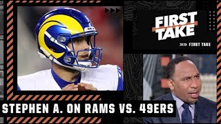 Stephen A reacts to the Rams’ blowout loss to the 49ers  First Take [upl. by Leunammi603]