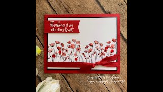 Stampin Up NEW Painted Poppies Card 2020 Mini Catalog [upl. by Iolanthe]