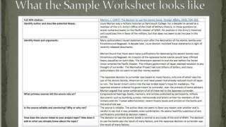 HIS100 Secondary Source Analysis Worksheet CC [upl. by Imalda]