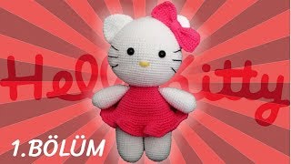 Amigurumi Hello Kitty Kedi Yapımı 1 Bölüm  Kafa Yapımı Örme Bebek 14 [upl. by Kola]