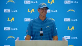 Jim Harbaugh On Week 1 Win vs Raiders  LA Chargers [upl. by Aytnahs]