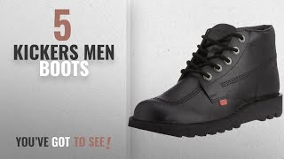 Top 10 Kickers Men Boots  Winter 2018  Kickers Kick Hi  Black Leather Mens Boots 41 EU [upl. by Essa]