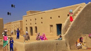 Desert Village Life in pakistan  morning woman routine life in pakistan [upl. by Adliwa]