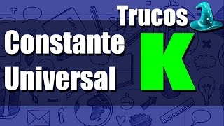 El Método de la Constante Universal Truco [upl. by Nahtiek258]