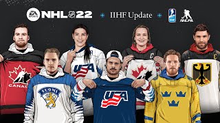 NHL 22 IIHF Update ft World Juniors International Teams and More [upl. by Nehemiah]