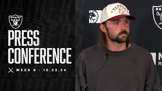 Gardner Minshew Presser  102324  Raiders  NFL [upl. by Portugal497]