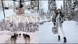 TRAVEL VLOG FINLAND 🇫🇮  DOGREINDEER SLEDDING  NORTHERN LIGHTS  SNOWMOBOLING [upl. by Eloisa722]