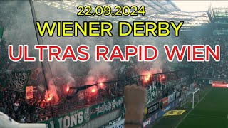 ULTRAS Rapid Wien Wiener Derby  22092024 [upl. by Haag]