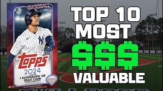 TOP 10 MOST VALUABLE CARDS IN 2024 TOPPS SERIES 2 [upl. by Dlanod97]