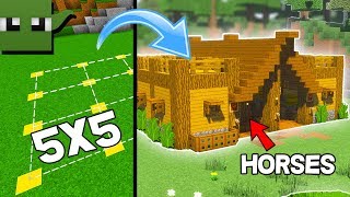 Minecraft Survival Tutorial 5x5 Village Stables [upl. by Dareg]