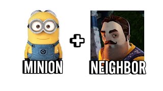 HELLO NEIGHBOR  MINION by MIDJOURNEY  GAMES 2 CARTOONS 2 [upl. by Artimed611]