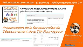 Extraprice et le dédouanement de la TVA des factures fournisseurs dans Dolibarr [upl. by Nievelt502]