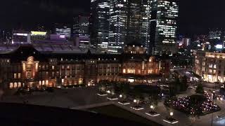 新丸ビル 7階レストランフロア テラス 夜景 東京駅が綺麗です🌉 [upl. by Omiseno473]