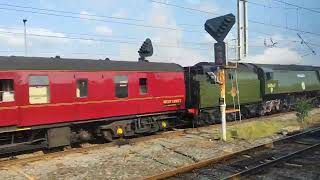 47802 34067 tangemere on the Cumbrian mountain express Railtour at carnforth 21924 [upl. by Hughmanick]