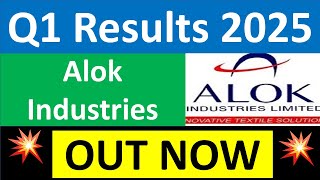 ALOK INDUSTRIES Q1 results 2025  ALOK INDUSTRIES results today  ALOK INDUSTRIES Share News today [upl. by Debarath614]