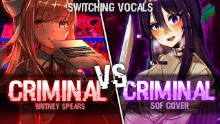 ◤Nightcore◢ ↬ Criminal Switching Vocals [upl. by Hamburger552]