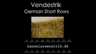 Vendestrik German Short Rows [upl. by Winson]