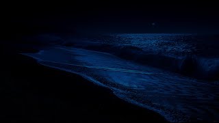 Ocean Waves Night for Sleep Better  The Gentle Rolling Waves on Beach helps Heal the Soul Effective [upl. by Ymaral200]