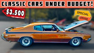 GARAGE GOLD  20 CHEAP Classic Cars For Sale from Original Owners Today [upl. by Enytsirhc]