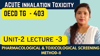 Acute Inhalational Toxicity  OECD TG 403  Part 1 Inhalational Toxicity  OECD guidepharmaline [upl. by Chemarin]