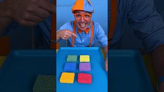 Rainbow Crunchy FOAM ASMR Which color makes the best sound blippi shorts [upl. by Mukund]