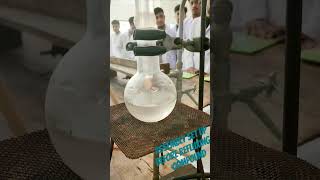 Assembly setup before refluxing a compound organic chemistry shorts youtubeshorts [upl. by Adnalahs]