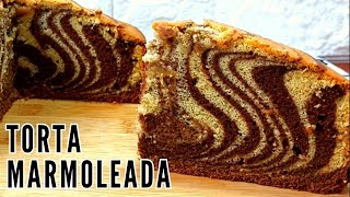 🛑TORTA MARMOLEADA  Muy Fácil y Esponjosa [upl. by Aralk394]