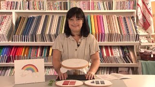 Rainbow Counted Embroidery Stitch Work with Kate Barlow Taster Video [upl. by Pelagias760]