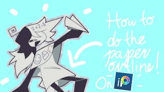 How to add a paper outline on Ibis Paint X FPE paper outline tutorial [upl. by Kaylil87]