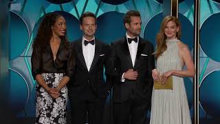 The Cast of Suits Present Best Drama Series I 81st Annual Golden Globes [upl. by Sanez]