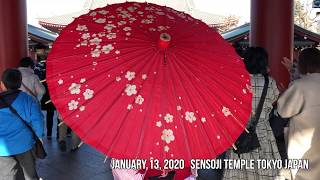 浅草寺（January 13 2020 Sensoji Temple Tokyo Japan）4K 60p [upl. by Lehcor895]