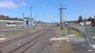 Queensland Rails 2490H hauls Westlander through Wulkuraka Station headed to Roma Street 17092016 [upl. by Kciredor103]