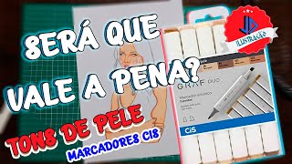 Testando Marcadores Cis Graf Duo Tons de Pele  JD ILUSTRAÇÃO [upl. by Sasnak926]