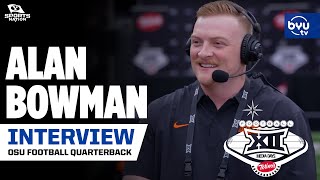 Alan Bowman talks OSUs 3 ranking at Big 12 Media Days [upl. by Ylrebmyk]