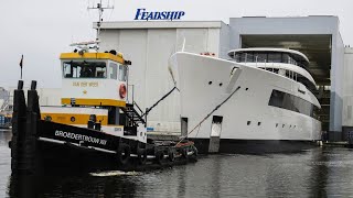 Feadships 829m 271ft Sakura Project 712 was launched today [upl. by Alvin]