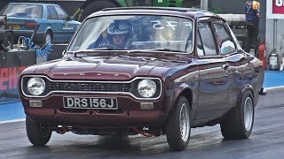 25L NA Cosworth Mk1 Escort at Santa Pod Raceway [upl. by Asecnarf413]